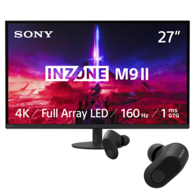 INZONE M9 II 27-calowy monitor gamingowy 4K IPS 1 ms 160 Hz + Słuchawki INZONE BUDS czarne