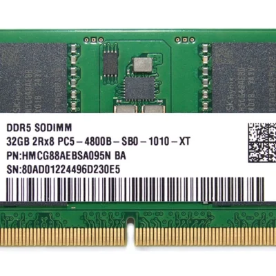 Pamięć RAM 1x 32GB Hynix SO-DIMM DDR5 4800MHz PC5-38400 | HMCG88AEBSA095N