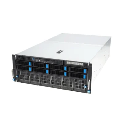Platforma Serwerowa ASUS 4U ESC8000A-E12-SKU2/10G/3kW(2+2)/2 PCIe/2 NVMe 90SF02H2-M001J0 AMD x 2 DDR5 x 24 9 x 2.5" SATA/SAS/NVME PSU 2+2
