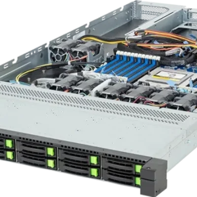 Platforma Serwerowa Gigabyte 1U R163-ZG2-AAJ2 6NR163ZG2DR000ACJ2 AMD x1 DDR5 x24 12 x2.5" NVME/SATA PSU 2x 2000W