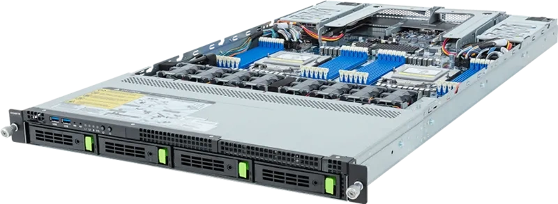 Pol pl Platforma Serwerowa Gigabyte 1U R183 Z93 AAV1 6NR183Z93DR000ACV1 AMD x 2 ECC REGISTERED x 24 4 x 2 5 3 5 NVME SATA PSU 2x 1600W 116615 1.webp
