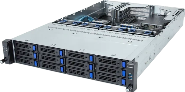 Pol pl Platforma Serwerowa Gigabyte 2U R263 S30 AAH2 6NR263S30DR000ABH2 Intel x1 DDR5 x16 12 x2 5 3 5 SATA PSU 2x 1300W 116695 1.webp